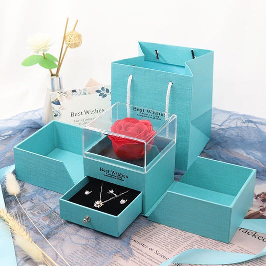 Valentine's Day Plastic Box With Eternal Flower