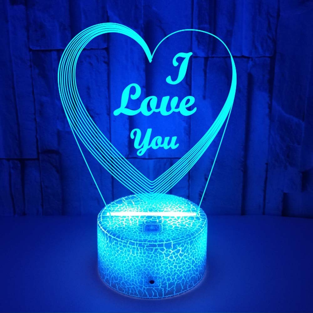 Valentine's Day Gift Colorful 3D Lamp