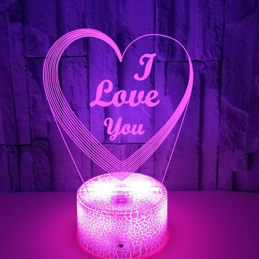 Valentine's Day Gift Colorful 3D Lamp