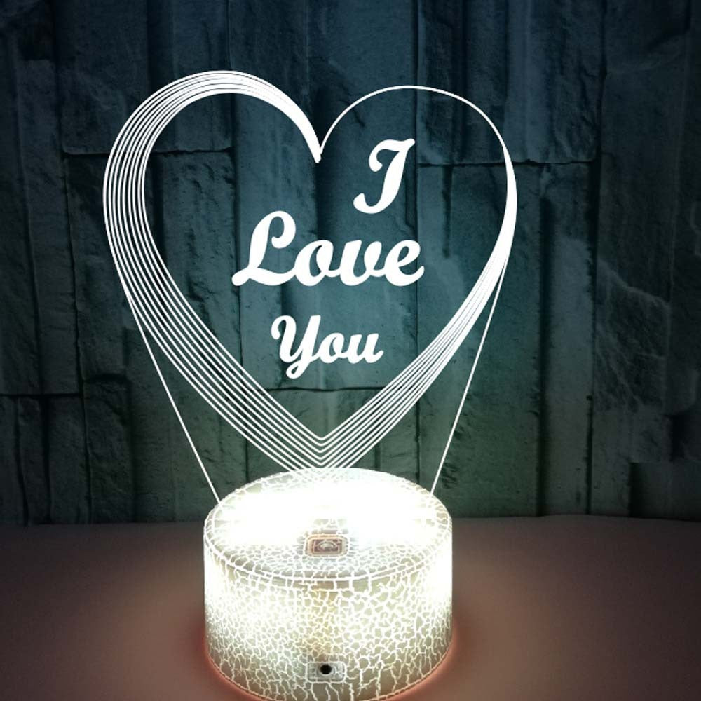 Valentine's Day Gift Colorful 3D Lamp